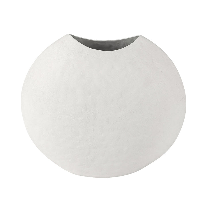 Samui White Stonewash Moon Vase