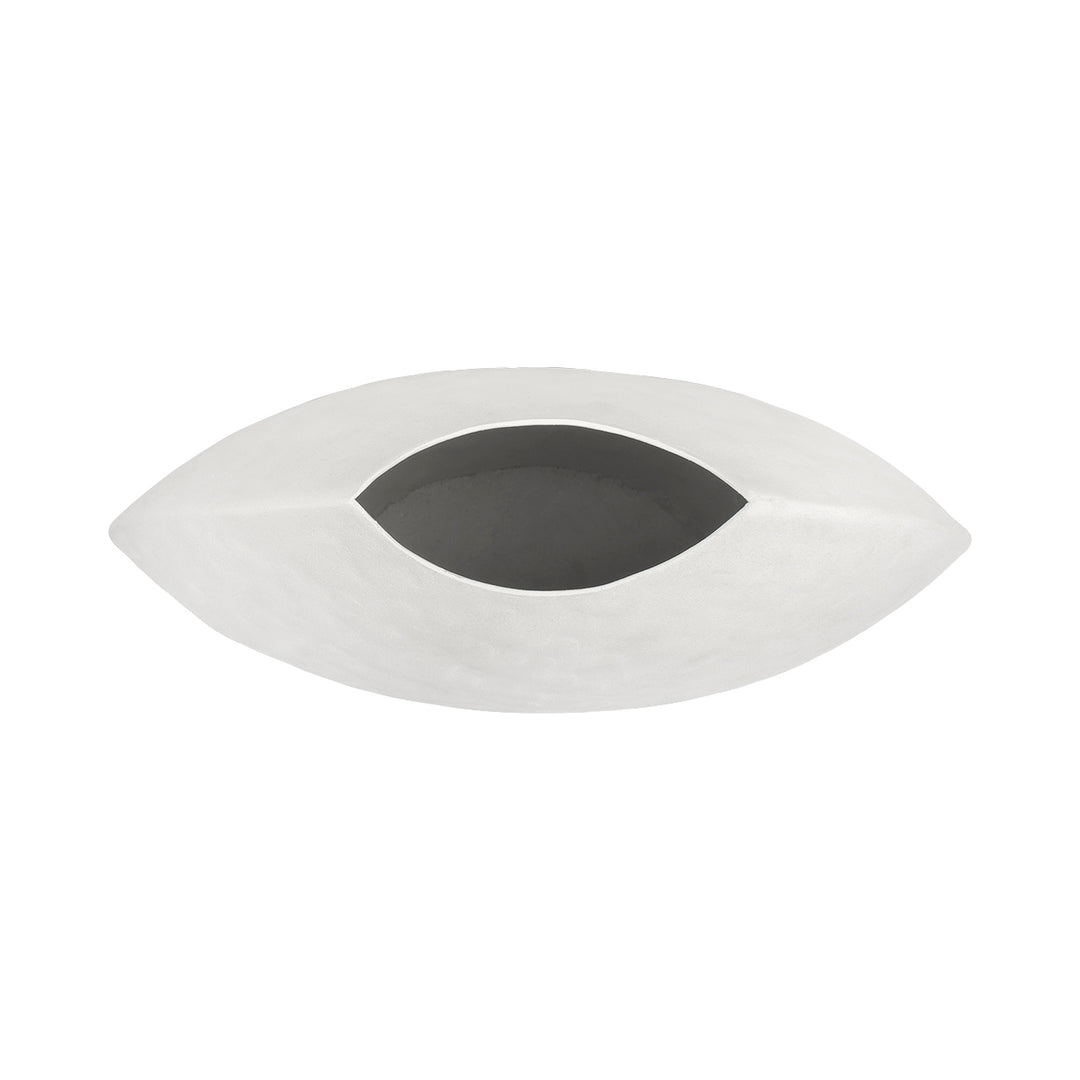 Samui White Stonewash Moon Vase