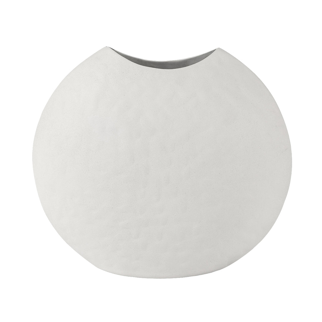 Samui White Stonewash Moon Vase