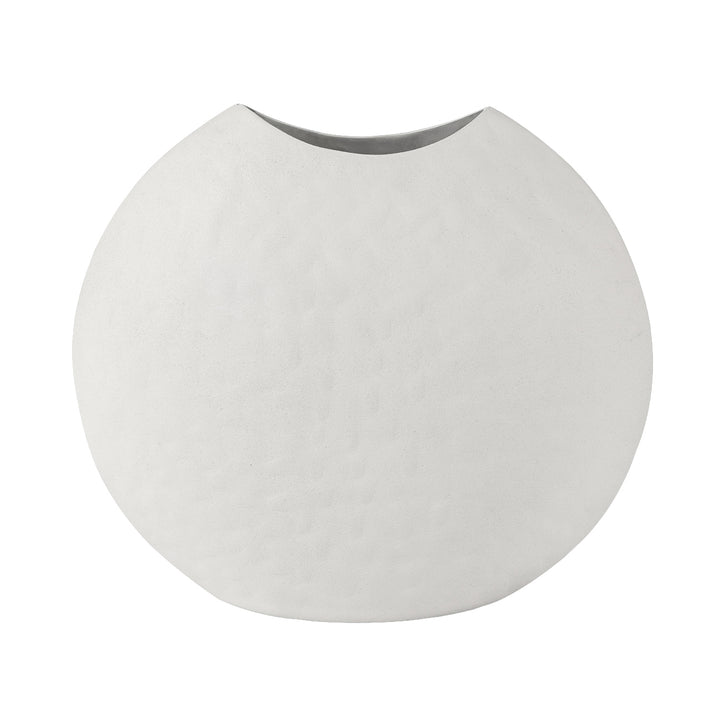 Samui White Stonewash Moon Vase