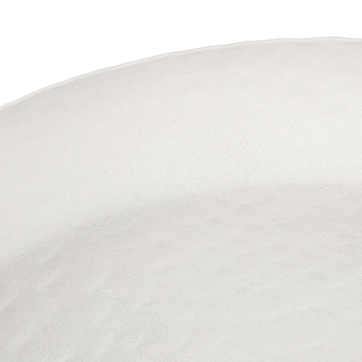 Samui White Stonewash Round Platter Large