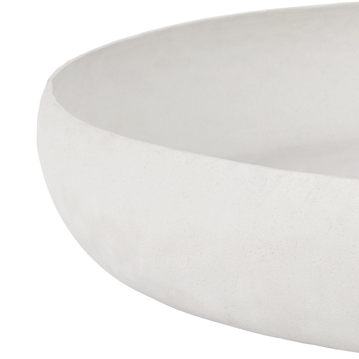Samui White Stonewash Round Platter Large