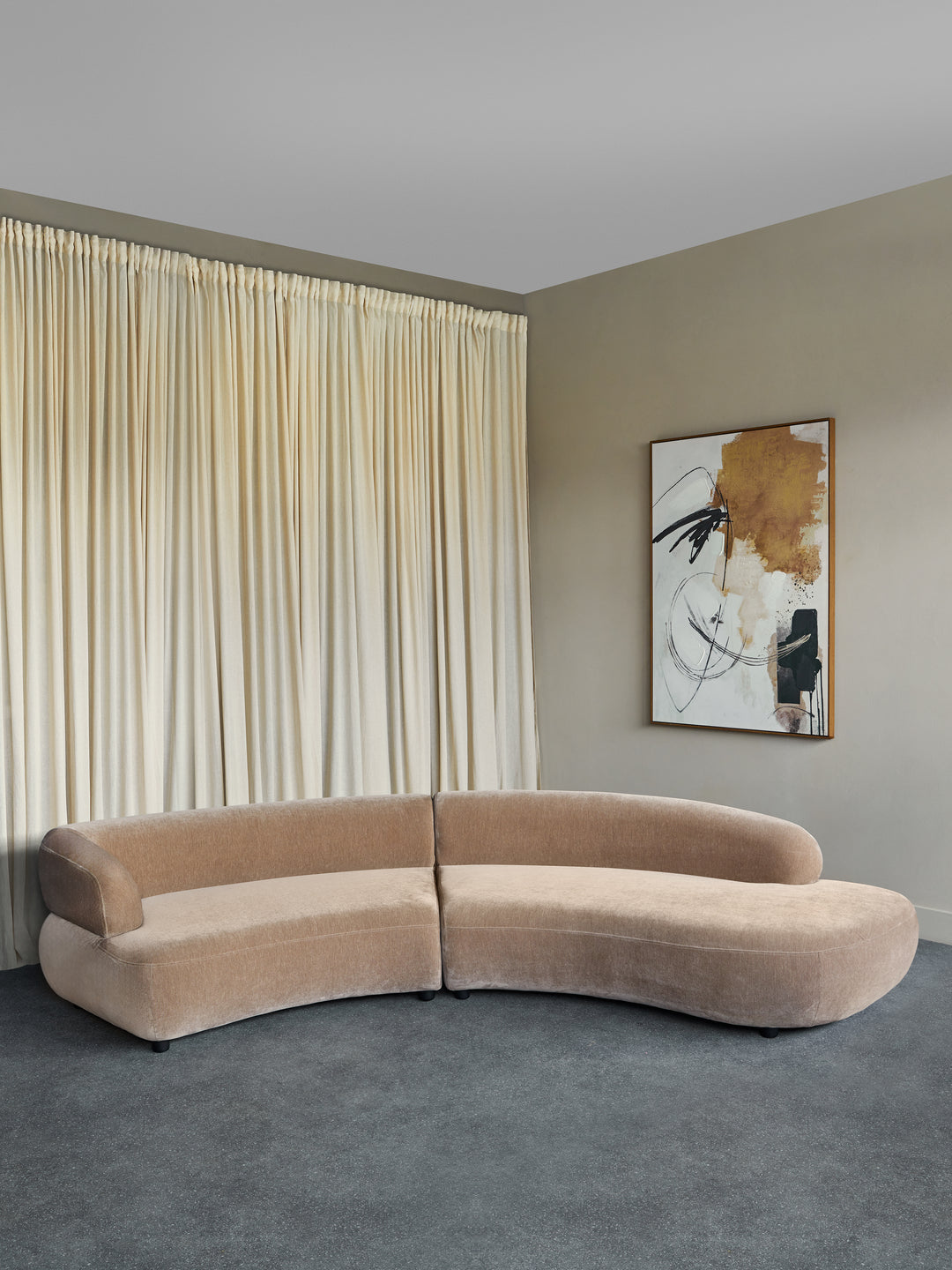 Eden Modular Sofa in Mocha Velvet
