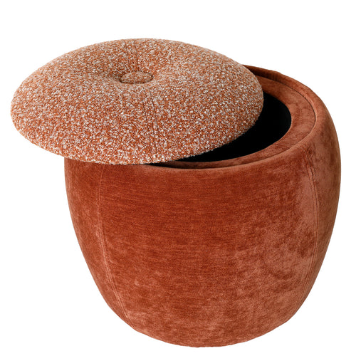 Clemance Storage Stool Terracotta
