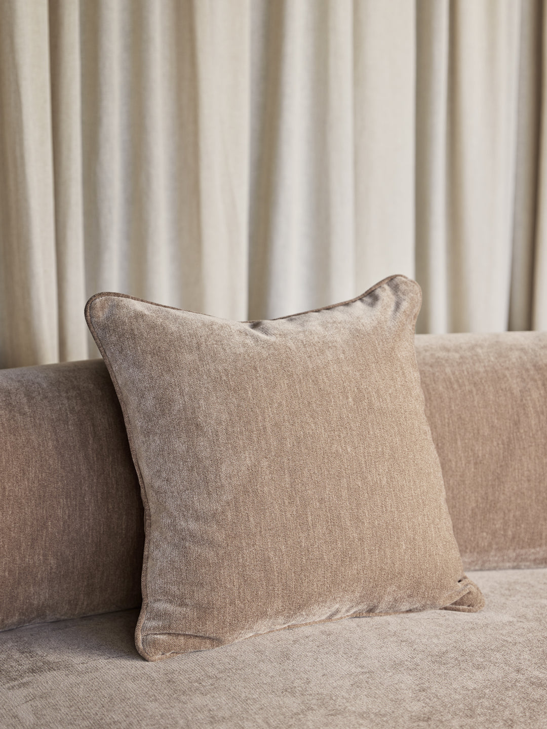 Eden Cushion in Mocha Velvet 47x47cm