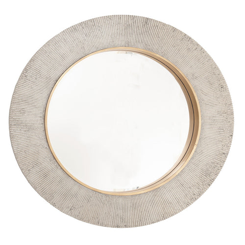 Jade Champagne Silver Finish Wall Mirror