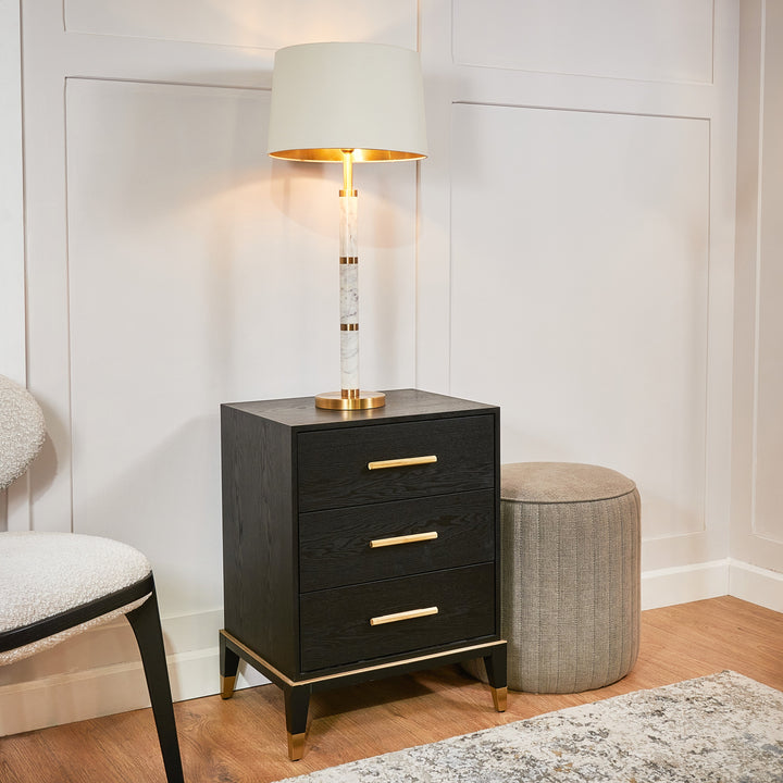 Delta 3 drawer Side Table Roomset
