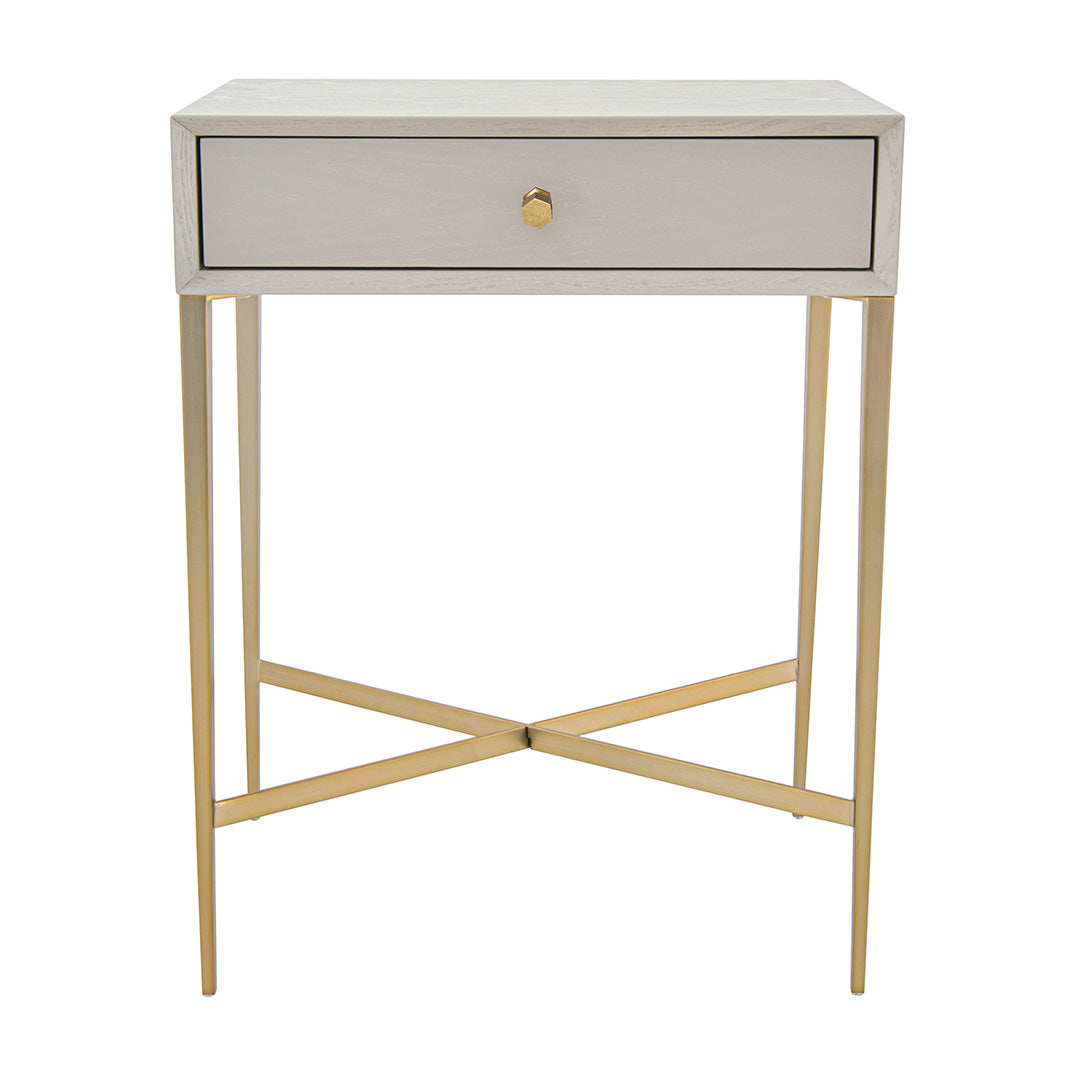 Frost Grey Finish Side Table