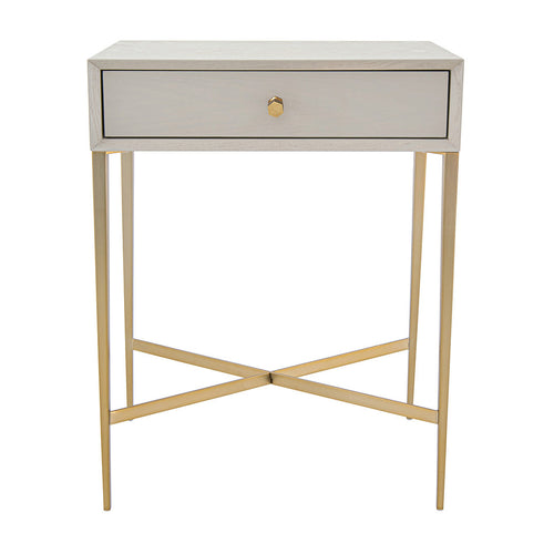 Frost Grey Finish Side Table