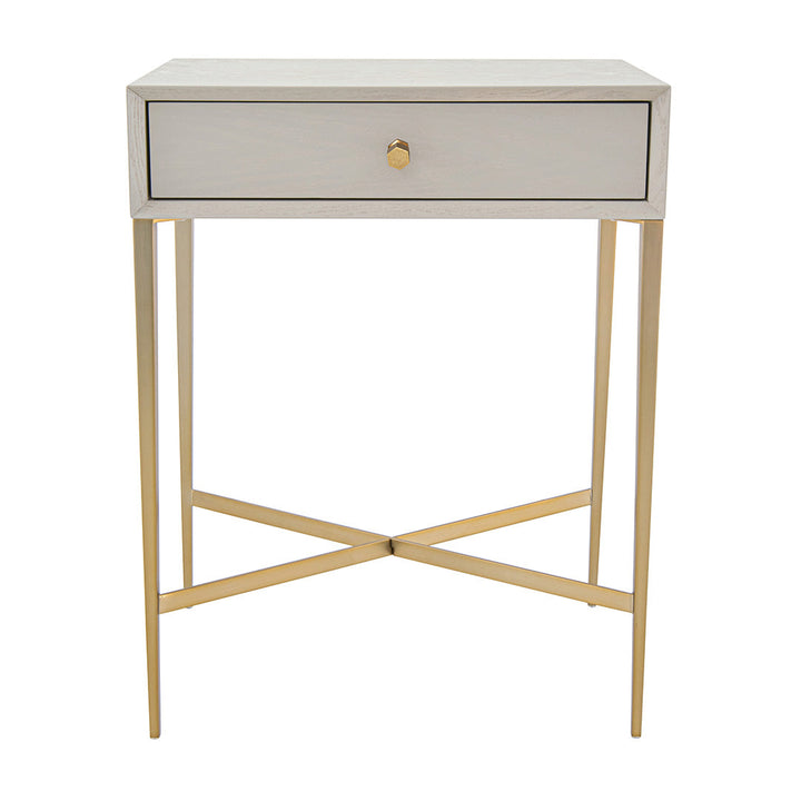 Frost Grey Finish Side Table