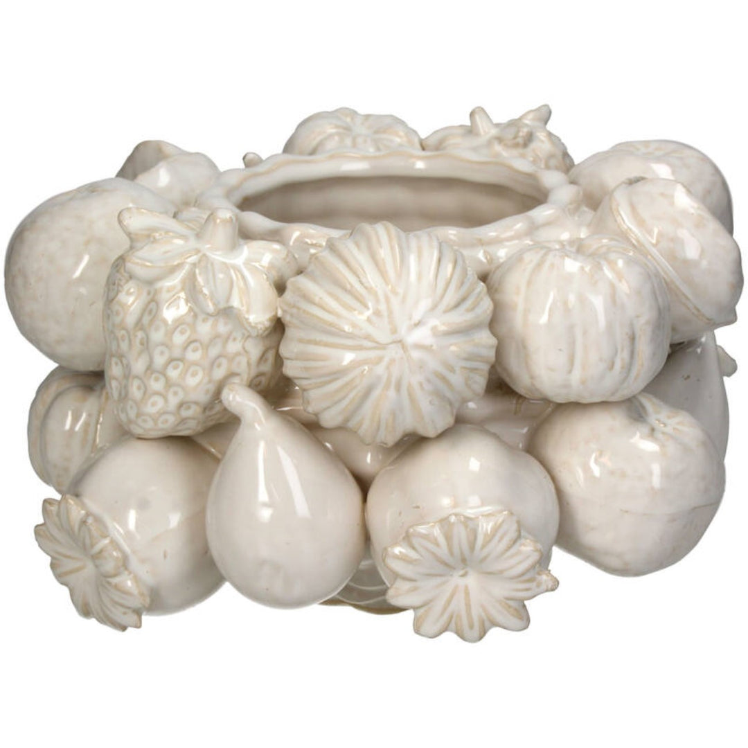 Ivory Orchard Ceramic Vase Small
