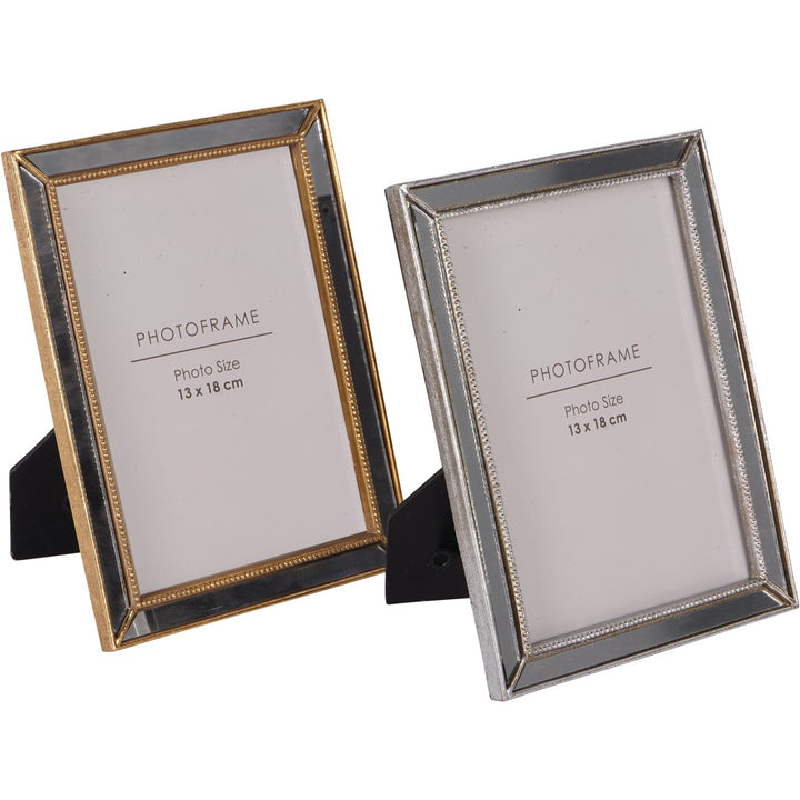 Danes Photo Frame Mirror Polyresin Gold 13x18cm