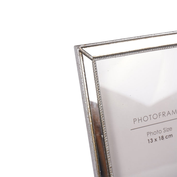 Danes Photo Frame Mirror Polyresin Silver 13x18cm