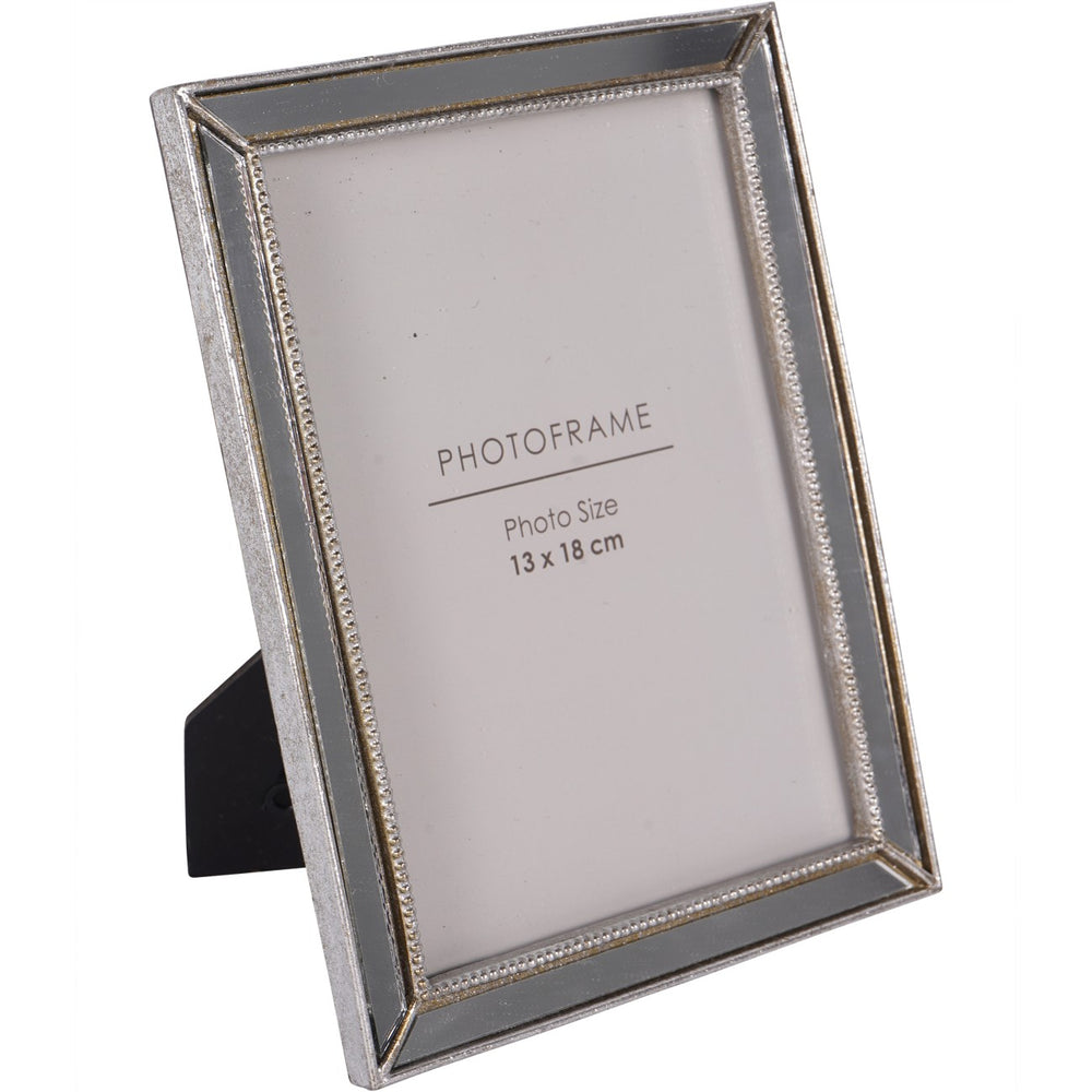 Danes Photo Frame Mirror Polyresin Silver 13x18cm