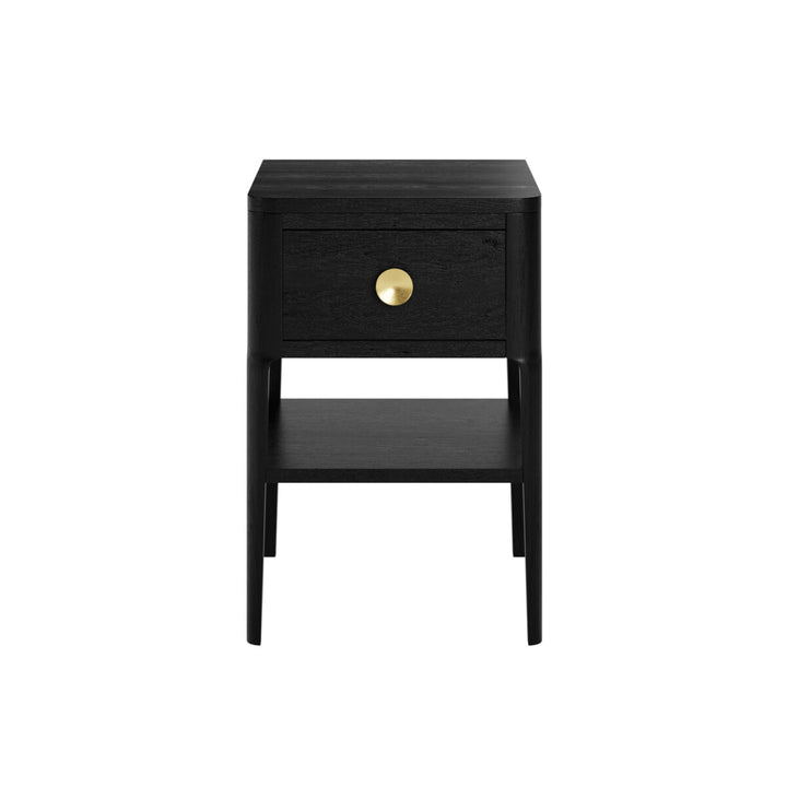 Abberley Bedside Table One Drawer Black