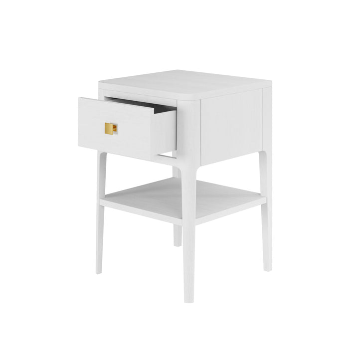 Abberley Bedside Table One Drawer White
