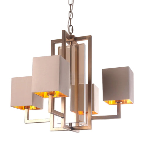 Arden Antique Brass Finish Chandelier
