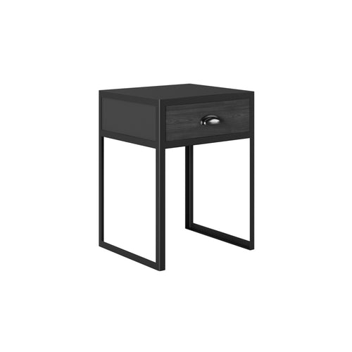Grafton Bedside Black One Drawer