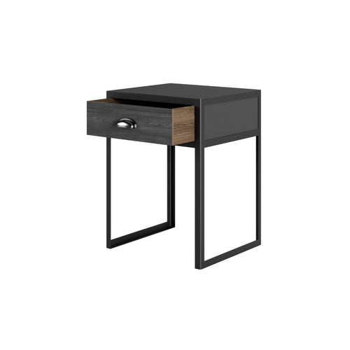 Grafton Bedside Black One Drawer