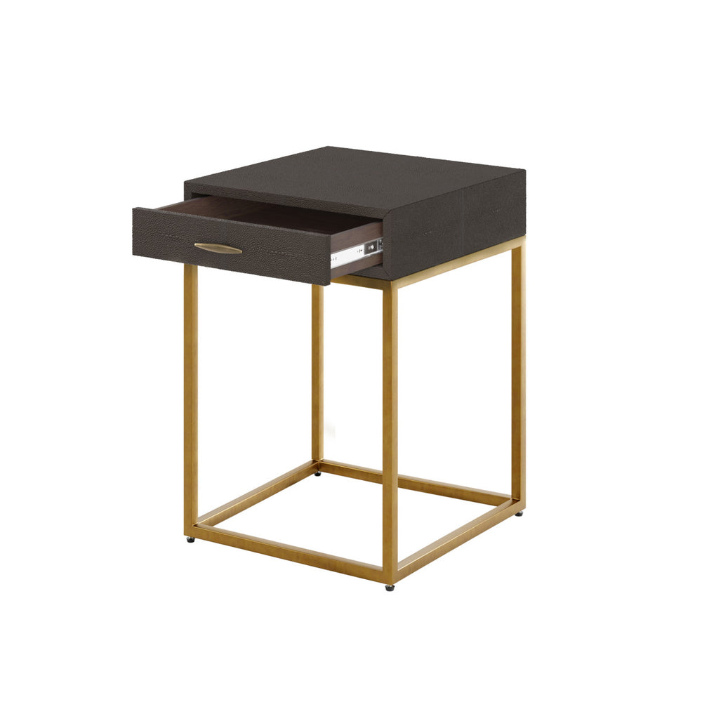 Hampton Bedside Table One Drawer Brown
