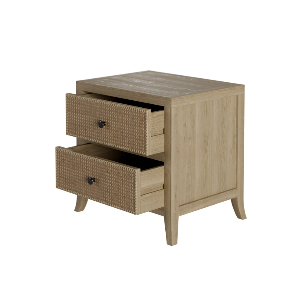 Witley Bedside Table Two Drawers Oak