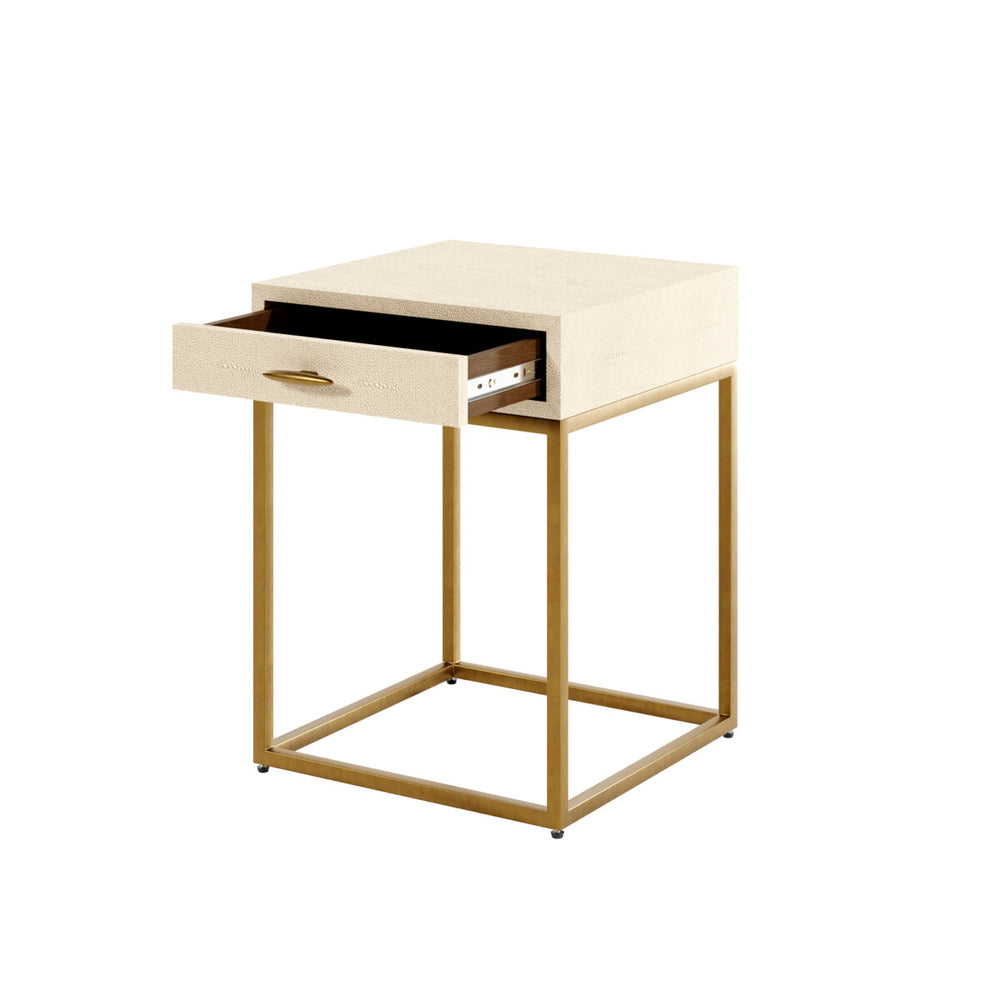 Hampton Bedside Table One Drawer Ivory