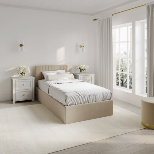 Berlin Beige Single Bed