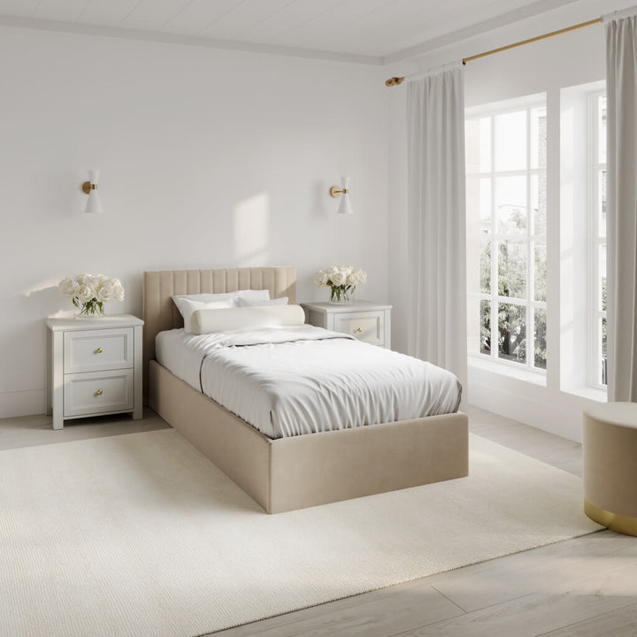 Berlin Beige Single Bed