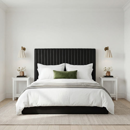 Berlin Black Tall Double Bed