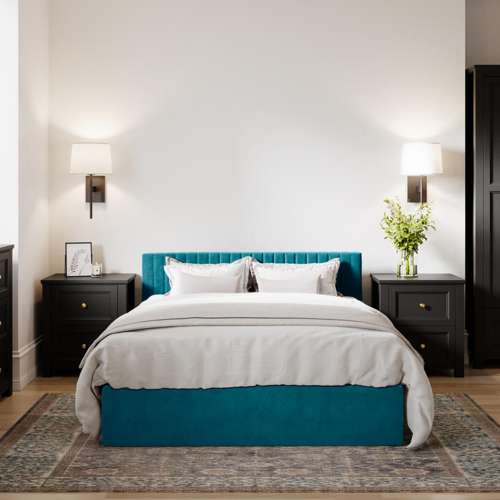 Berlin Teal King Bed