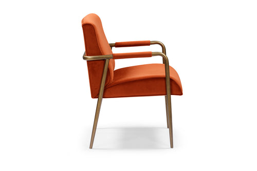Campden Club Chair Rust Orange