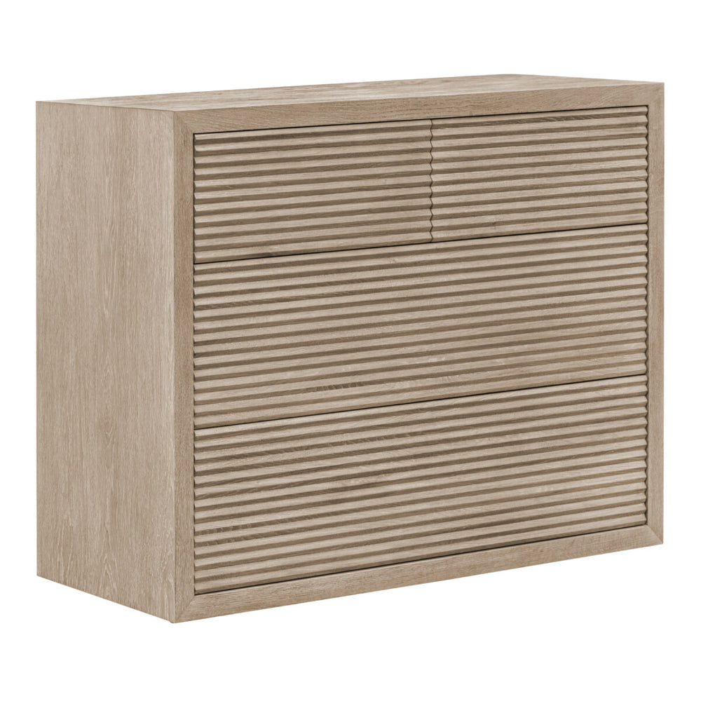 Wickham Chest of Drawers Oak Ribbed
