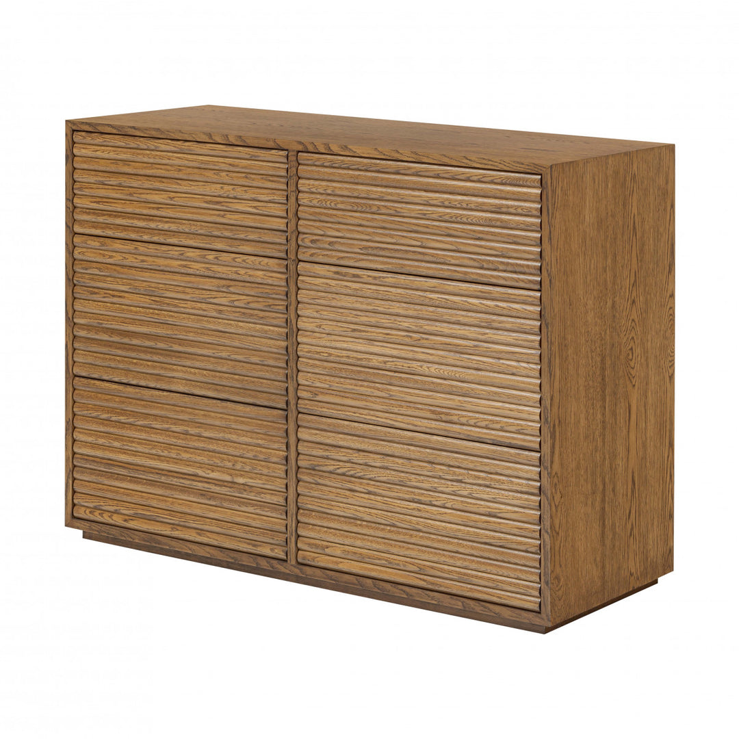 Charlton Chest of Drawers Oak in Walnut Finish