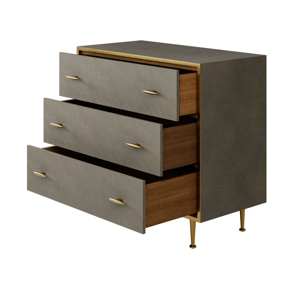 Hampton Chest of Drawers Grey Shagreen