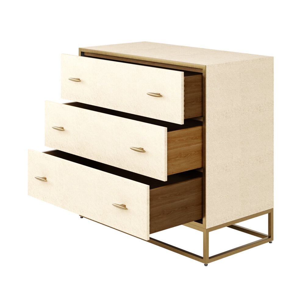 Hampton Chest of Drawers Ivory Shagreen