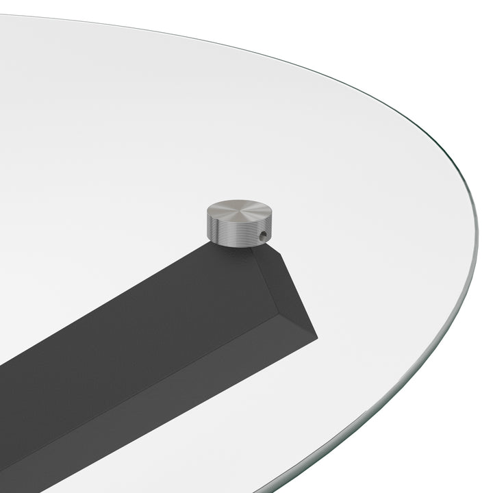 Capri Glass and Black Dining Table