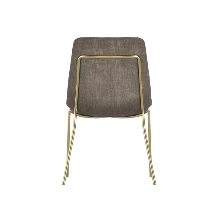 Carlo Taupe and Gold Dining Chair