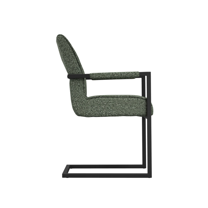 Cleaver Desert Sage and Black Dining Chair with Arms