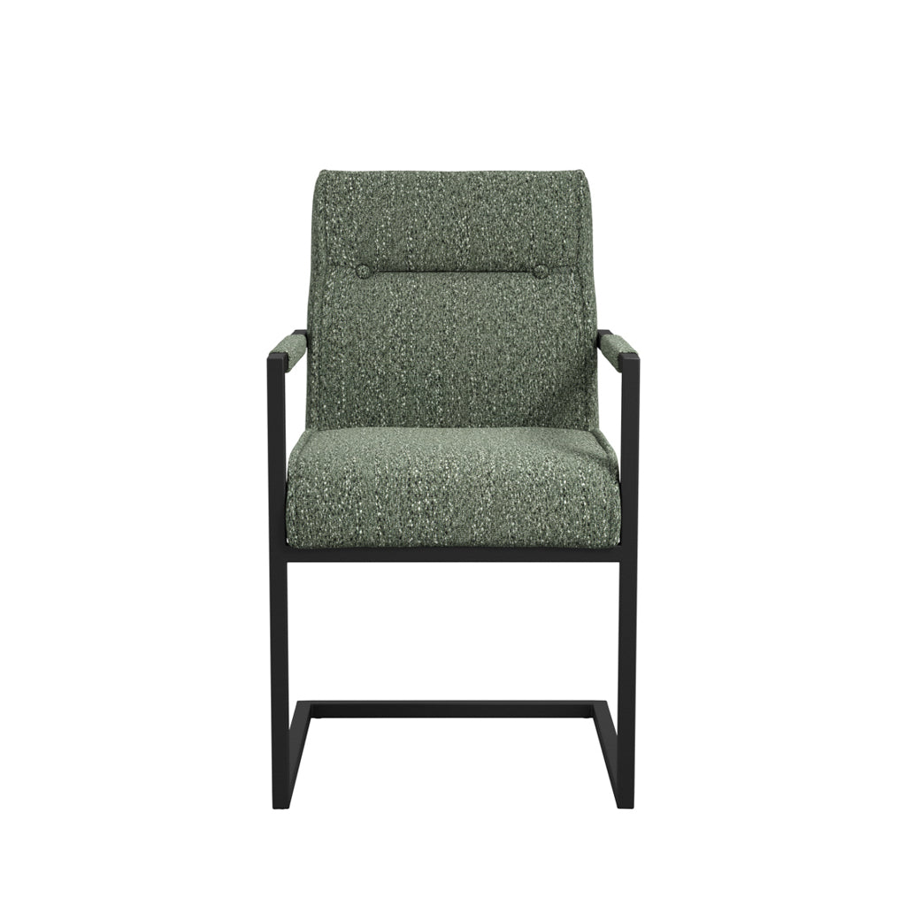 Cleaver Desert Sage and Black Dining Chair with Arms