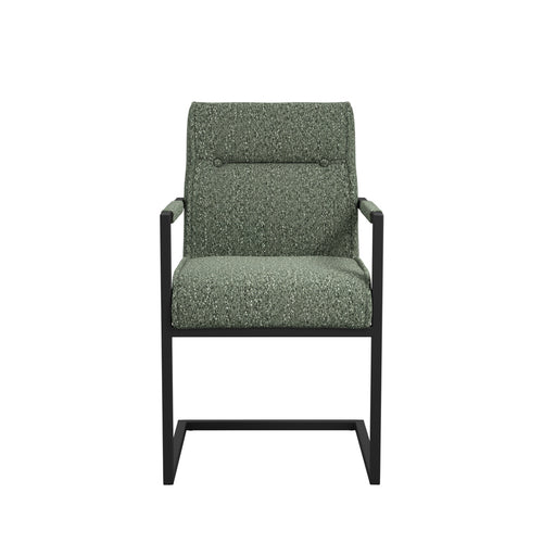 Cleaver Desert Sage and Black Dining Chair with Arms