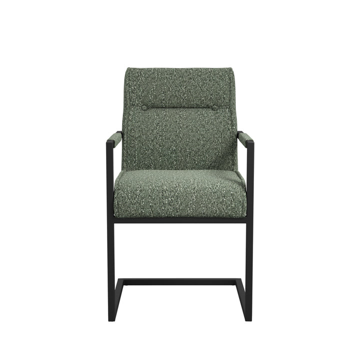 Cleaver Desert Sage and Black Dining Chair with Arms