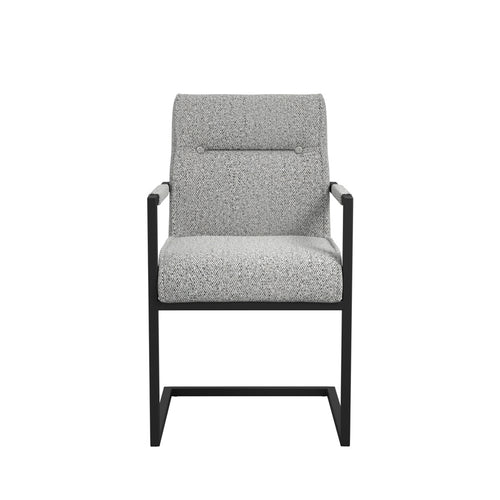 Cleaver Smoked Pearl and Black Dining Chairs with Arms