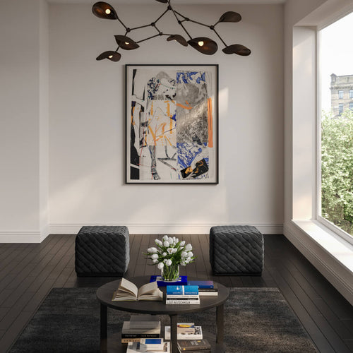 Colline Small Black Pouffe