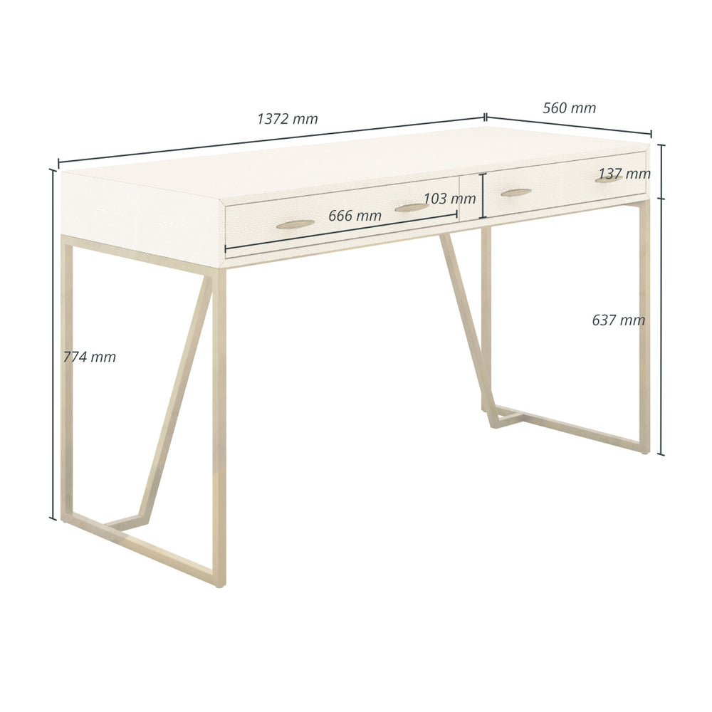 Hampton Desk Ivory Shagreen