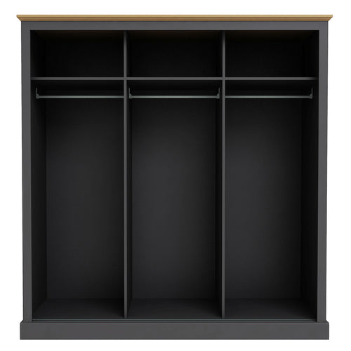 Devon Charcoal Triple Sliding Wardrobe