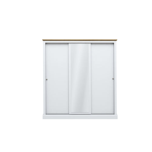 Devon White Triple Sliding Wardrobe