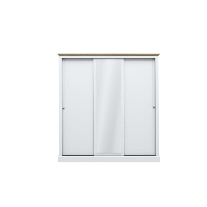 Devon White Triple Sliding Wardrobe