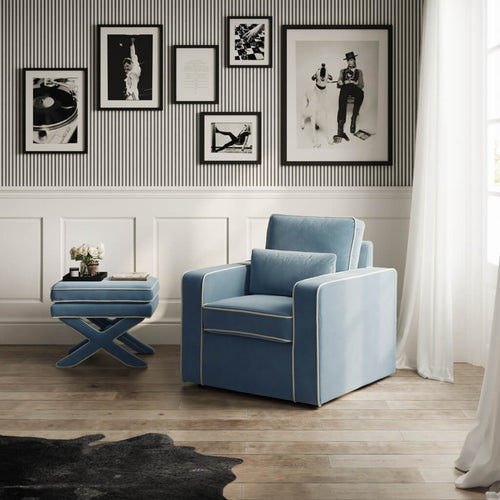 Diego Ice Blue Chair
