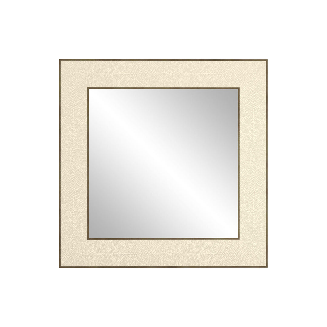 Hampton Mirror Small Square Ivory Shagreen