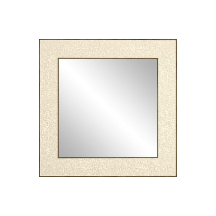 Hampton Mirror Small Square Ivory Shagreen